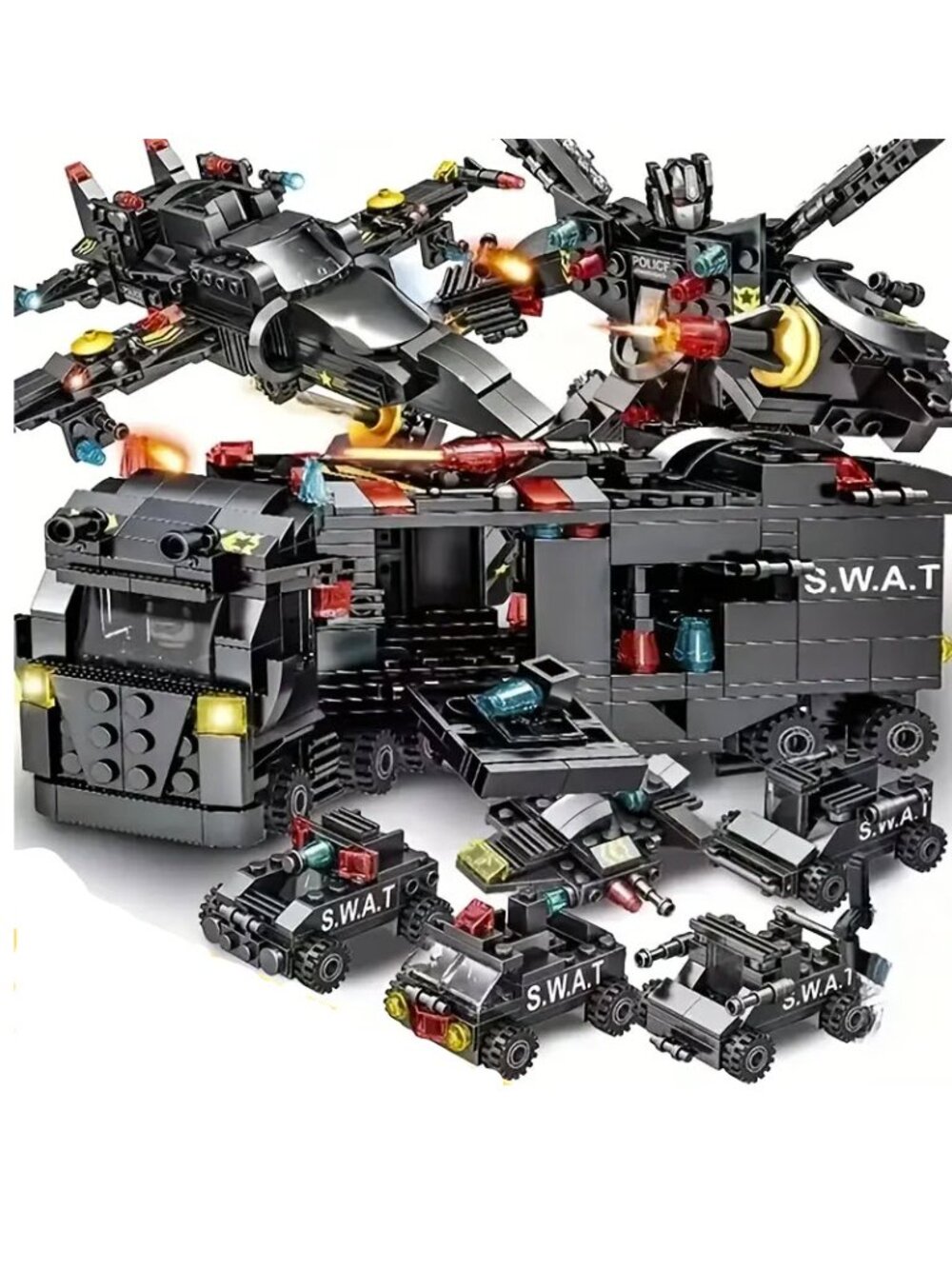SWAT Truck Building Set (LEGO-Compatible) - Picture 4 of 4